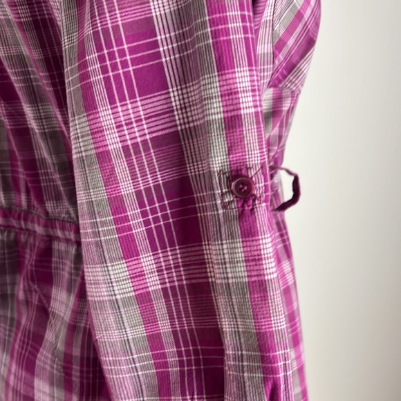Impulse purple grey checked shirt dress - Picture 5 of 9